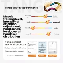 tangle 官方扭扭玩具发光系列减压玩具，多动症专注力训练手指玩具，光滑质地，放松身心 - 扭扭樂解壓玩具-夜光-莓紫 - 查看 7