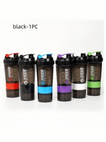 1pc Protein Shaker Bottle - Leak-Proof, PP Material, Suitable For Gym, Outdoor Exercise And Nutrition Mixing - Unisex Fitness Water Bottle, Protein Shaker - Multicolor - View 10