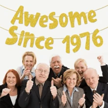 1Set,Gold "1996/1986/1976/1966/1956" Birthday Party DIY String Flash Banner, 30/40/50/60/70 Birthday Party Decoration,Glitter Gold 30th/40th/50th/60th/70th Birthday Banner,Funny 50th Birthday Decorations For Men Women 30 Years,Vintage Happy 40th Birthday Party Anniversary Supplies Gifts Ideas - Gold - View 9