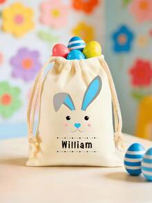 Customized Tote Bag, Personalized Children's Gifts, Children's Gifts, Name Tote Bag, Modern Name, Children's Bags, Easter, Rabbit, Spring, Easter Eggs, Easter Baskets, Customized Gift Bags, Letter Gift Bags, Customized Easter Bags, Easter Bags, Easter Tote Bags, Children's Easter Bags, Easter Egg Hunt Bags, Boys' Easter Gift Bags, Girls' Easter Gift Bags, Rabbit Gift Bags, Customized Easter Gifts - Multicolor - View 10