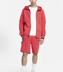 Nike Unisex Tech-Inspired Fleece Zip Hoodie & Jogger Outerwear For Men & Women Hoodi - Red Hoodie - 查看 3
