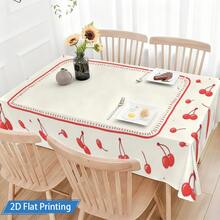 [Party Tablecovers]1pc 55*70inch Round Tablecloth Romantic Red Heart Pattern Tablecloth For Valentine's Day Decor 2D Flat Printing Design 2D Flat Indoor/Outdoor Dining Decor, Table Cover Party Packs,The Best Set Of Supplies For A Party Event Of Birthday New Year Valentine's Day - A - Xem 2