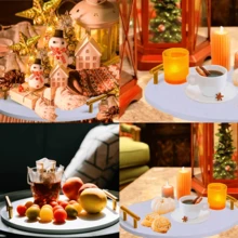 Acrylic Tray With Gold Handles | Versatile For Living Room, Kitchen, Dining & All Occasions - Multicolor - View 7