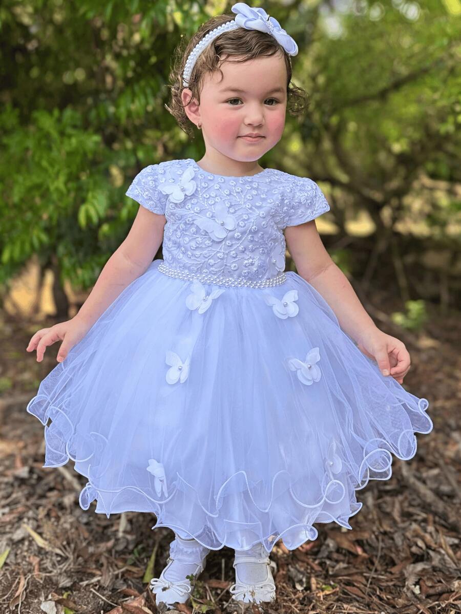 Young Girls Dresses - White - View 1