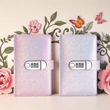 2025 New Personalized Password Lock Notebook - Portable Private Diary For Travel And Daily Records (Christmas/Thanksgiving Gift) - Glitter Color - View 16