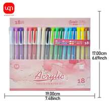 WUQIANNIAN WQN 1套/18色渐变彩色亚克力凝胶笔，1.0mm大容量墨水，超长书写，办公学习两相宜，返校必备