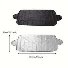 1pc Windshield Snow & Ice Cover - Fits Cars, SUVs, Trucks, Winter Outdoor Engine Hood Cover - A - View 10