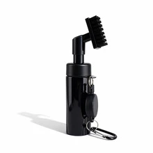 Cepillo de limpieza de palos de golf profesional, Cepillo de limpieza de palos de golf con rociador a presión, Herramienta de afilado de ranuras de palos de golf - Negro - Ver 10