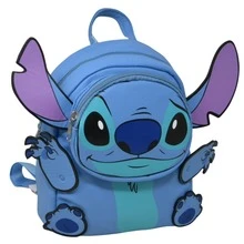 Disney Stitch 3D 10 Inches Mini Deluxe Backpack With 1 Front Pocket - 白色 - 查看 2