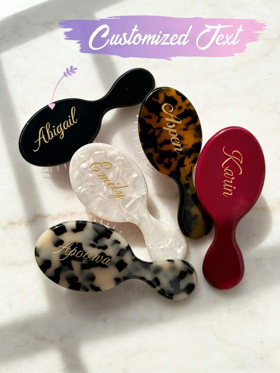 Personalized Name Comb, Custom Mini Hair Comb, Engraved Purse Comb, Custom Hairbrush, Bridesmaid Gift, Gift For Her Engraved Comb, Purse Comb, Travel Comb, Engraved Name Comb, Personalized Comb, Custom Name Comb, Personalized Barrette, Custom Engraved Comb, Bridesmaid Gift, Wedding Gift, Custom Hair Comb, Monogram Comb, Christmas Gift - Multicolor - View 1