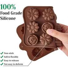 Silicone Chocolate Mold, Non-Stick Chocolate Candy Butter Mold, Delicious Chocolate Baking Tool - Multicolor - View 5