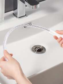 1pc Pipe Drain Brush, Drain Cleaning Tool, Hair Removal Drain Cleaner, Sink Drain Cleaning Brush - White - View 9