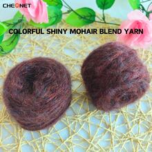 CHEONET-Colorful Shiny Mohair Blend Yarn, Colorful Shiny Thread, For Knitted Sweaters, Vests, Cushions And Other Crafts