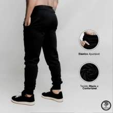 Men's Casual T-Shirt And Sweatpants Set - Paris Style Cotton Knit T-Shirt + Sweatpants With Pockets - 米色T卹,米色褲子 - 查看 5