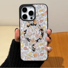1 funda de teléfono de moda no incluye cordón ni soporte.. ‌ Funda para teléfono con un caprichoso diseño floral que presenta os de cuento de hadas y rosas, compatible con los modelos 17, 16, 15, 14, 13, 12 y 11 Pro, con protección a prueba de golpes. Regalo perfecto para familiares, amigos, cumpleaños y celebraciones de temporada. - Negro - Ver 3