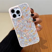 1 funda de teléfono de moda no incluye cordón ni soporte.. ‌ Funda para teléfono con un caprichoso diseño floral que presenta os de cuento de hadas y rosas, compatible con los modelos 17, 16, 15, 14, 13, 12 y 11 Pro, con protección a prueba de golpes. Regalo perfecto para familiares, amigos, cumpleaños y celebraciones de temporada. - Negro - Ver 10