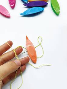 9件套彩色梭芯，适用于手工蕾丝编织，纱线顺滑流畅，穿线方便，是蕾丝和珠宝制作的理想配件 - 彩色 - 查看 3