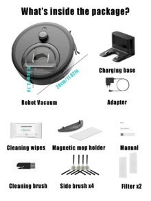 LEFANT M330 Robot Vacuum And Mop, 5000Pa Super Suction, 3.7" Ultra-Thin Body, Precise Navigation, 150 Min Runtime, App Control, Carpet Detection, Pet Hair Removal - EU C Type Plug(220-240V) - View 14