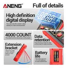 Multímetro Digital Profesional Lcd Portátil Aneng Sz202 - Rojo - Ver 4
