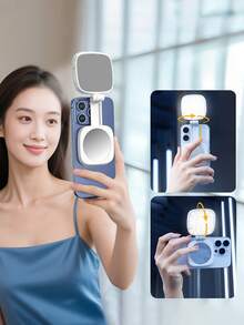 磁吸自拍補光燈，手機自拍補光燈，360° LED 自拍環形燈附黏貼環，適用於自拍、攝影、視訊會議 - A - 查看 7