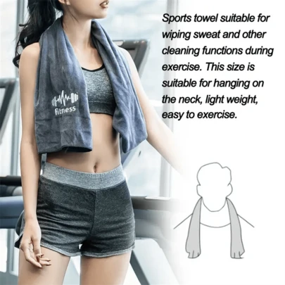 1 Pack Quick Dry Sports Towel, 9.84x43.3 Inches - Soft & Absorbent, Suitable For Gym, Running, Yoga And Outdoor Activities Bathroom Decor