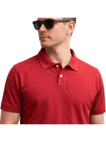 Kit 3 Premium Piquet Men's Polo Shirts – Casual & Social - 藍M+黑+紅 - 查看 2