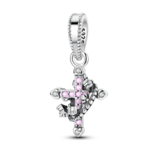 925 Pure Silver Pendant Collection - Cross Pendant, Cross Pink Zirconia Pendant, Crown Cross Pendant, Mysterious Purple Classical Cross Pendant, Eternal Cross Pendant, Heart-Shaped Zirconia Cross Pendant, Shining Cross Pendant, Horseshoe Cross Pendant - Multicolor - View 16