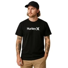 Kit Of 3 Hurley Surfing Basic Cotton Unisex T-Shirts, Black, Blue And White, Summer Skate - 黑色,藍色和白色 - 查看 9