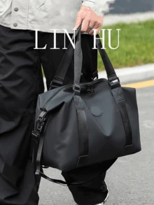 时尚简约大容量手提包，周末旅行包，男士时尚轻便游泳包，健身包，瑜伽包，行李包，可单肩或斜挎，适合商务旅行、搬家、衣物收纳 - 彩色 - 查看 1