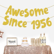 1Set,Gold "1996/1986/1976/1966/1956" Birthday Party DIY String Flash Banner, 30/40/50/60/70 Birthday Party Decoration,Glitter Gold 30th/40th/50th/60th/70th Birthday Banner,Funny 50th Birthday Decorations For Men Women 30 Years,Vintage Happy 40th Birthday Party Anniversary Supplies Gifts Ideas - Gold - View 3