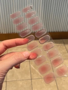 Miếng dán móng tay gel UV Emi, gel nền trong suốt, 20 miếng/gói, cần đèn UV, chất lượng salon, bền lâu, ES20 bán sỉ xuyên biên giới, giống như miếng dán móng tay Red Book. - Màu Hồng  San hô - Xem 6