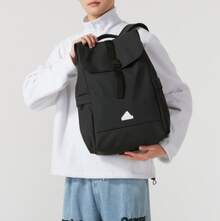 Ba lô adidas có nắp gập, dây đeo vai điều chỉnh được, kiểu dáng unisex, kiểu đôi, màu đen. - màu đen - Xem 4