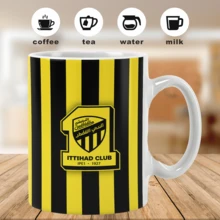 Al Ittihad Club Ceramic Mug - 11oz Coffee Tea Cup With Handle, Perfect Back To School Gift For Football Fans - Multicolor - View 3