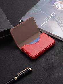 1pc RFID Blocking Wallet, Ultra-Thin PU Leather Business Credit Card Holder And ID Case, Unisex, Minimalist RFID Anti-Theft Card Holder, Keeps Business Cards Clean - Multicolor - View 2