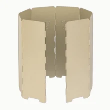 1个户外露营炉灶挡风罩，可折叠燃气炉挡风罩，便携式防风罩，适用于篝火、野餐、烹饪，黑色 - 彩色 - 查看 9