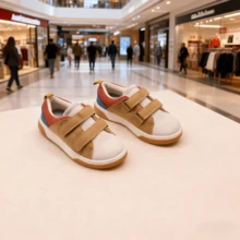 Brand New Soft Leather Breathable Low-Top Unisex Hook And Loop Closure Flat Shoes, Student Outdoor Sports Casual Sneakers, Simple Walking Fashion Running Shoes With PU Soft Leather, Shock Absorption, College Style - Brown - View 7