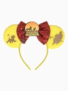 1pc Minnie Mouse Ear Headband, Lion Theme Headband, Lion King Cosplay Decor, Cute Cartoon Style Hair Accessory, Suitable For Student Parties, Costume Parties, Role-Playing, Theme Parks, And More, Perfect Gift. This Mouse Ear Headband Is Unisex And Suitable For Couples, Ideal For Princess Cosplay, Birthday Celebrations, And Christmas Parties. (Color And Style Sent Randomly)