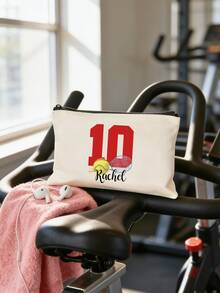 Bolsa de lona con tema deportivo personalizada - Bolsa de lona portátil personalizada, se puede imprimir nombre y patrones deportivos, adecuada para: regalos de fiesta con tema deportivo, regalos de fiesta de cumpleaños, bolsas de regalo personalizadas para celebraciones de campeonato de equipo, bolsas de almacenamiento exclusivas para jugadores de partidos de de baloncesto de exalumnos, bolsas esenciales para aficionados al día del partido de fútbol, decoraciones de fiesta y regalos del día del partido. - Multicolor - Ver 5