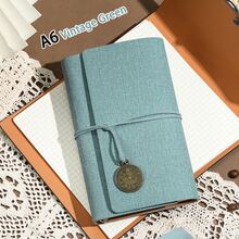 1 PC A6 Refillable Journal – PU Fabric-Grain Leather Cover, Delicate & Durable Water-Resistant Note-Taking Notebook/Diary. Portable & Slim For Travel, Ideal For Students, Professionals & Journal Enthusiasts – Excellent Gift For Daily Documentation. - Multicolor - View 13