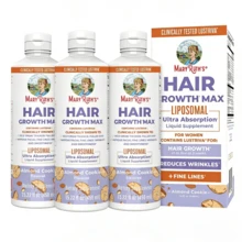Mary-Ruth's Advanced Liposomal Hair Growth Max - Lust.Riva + 10000mcg Biotin, High Absorption For Thicker Hair & Wrinkle Relief, 15.22 Fl Oz - 3 Bottle - View 1