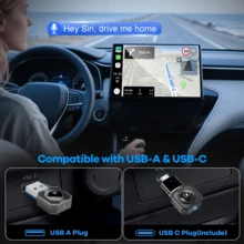 REMAX Bộ chuyển đổi Carplay không dây 2 trong 1 tương thích với Apple CarPlay & Android Auto; Kích thước nhỏ gọn; Cắm và sử dụng; Bộ chuyển đổi không dây Car Play tương thích với iPhone iOS 6+, Android 11+, kết nối nhanh và ổn định; Phụ kiện ô tô, đồ dùng ô tô siêu tiện dụng - M32 - Xem 6