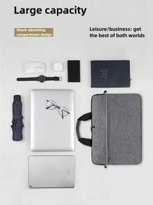 1个14英寸简约商务笔记本电脑内胆包，纯色大容量加厚款，耐用面料，防刮耐磨，轻便时尚，方便旅行、出差、办公使用，是生日、新年送给亲朋好友的完美礼物。 - 彩色 - 查看 6