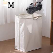 1 Set große & kleine faltbare Wäschekorb aus Leinen, Haushalt Schmutzwäsche Aufbewahrungskorb, Schlafzimmer & Badezimmer Schmutzwäsche Korb, tragbares Wäscheutensil, Multifunktions Wäsche Sortierkorb, Badezimmer Aufbewahrungskorb - Khaki - Übersicht 15