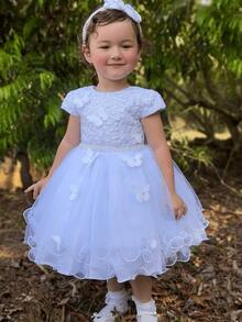 Young Girls Dresses - White - View 2