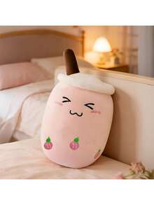 毛绒娃娃抱枕，逼真水果茶杯造型柔软填充娃娃，粉色珍珠奶茶毛绒娃娃，可爱娃娃礼物，适合情人节、生日、圣诞节、家居装饰 - 彩色 - 查看 5