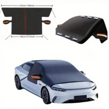 Magnetic Car Windshield Snow Cover, Thick Sunshade Windshield Protector, Winter Car Windshield Snow Shade - A - View 7