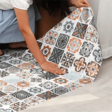 1 cuộn gạch lát sàn tự dính phong cách Bohemian, thiết kế gạch men, chống thấm nước, dán dễ dàng, không keo dính, dễ tháo gỡ và vệ sinh, thích hợp cho phòng khách, nhà bếp, phòng tắm, trang trí phòng ngủ DIY, tiệc tùng ngày lễ. - Nhiều màu - Xem 7