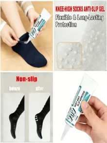 Anti-Slip Soft Adhesive - Waterproof Quick-Drying Cooling Gel For Shoes/Grip, Suitable For Elderly And Diabetics - Transparent Anti-Slip Paste For Socks, High Heels, Wooden-Soled Shoes - Easy To Use, Instant Grip, Suitable For Wet/Rainy/Icy Conditions - Long-Lasting Wear-Resistant Formula - Multicolor - View 7