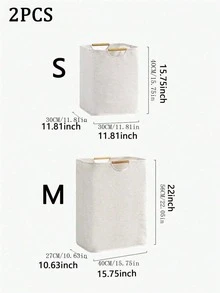 1 Set große & kleine faltbare Wäschekorb aus Leinen, Haushalt Schmutzwäsche Aufbewahrungskorb, Schlafzimmer & Badezimmer Schmutzwäsche Korb, tragbares Wäscheutensil, Multifunktions Wäsche Sortierkorb, Badezimmer Aufbewahrungskorb - Khaki - Übersicht 14