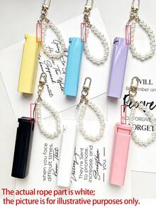 10毫升珍珠链便携式香水喷雾 | 可填充旅行喷雾器，可爱钥匙扣，可挂在手提包/背包上，防漏化妆品喷雾器，迷你香水瓶，非常适合女性和女孩，理想的礼物，采用塑料和锌合金制成，实用精致 - 彩色 - 查看 5